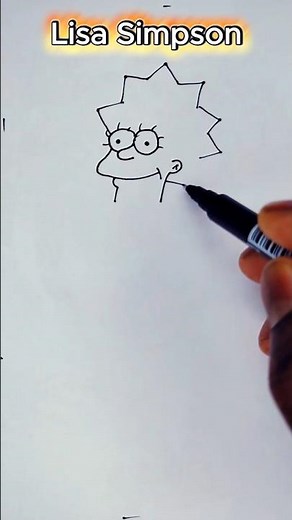 Lisa Simpson Drawing Tutorial 😍 | Easy Simpsons Art for Beginners