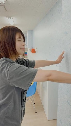 Fix Rounded Shoulders with Exercise ③ Wall Push-Up Plus #shorts #HashimotoOsteopathicClinicHimeji