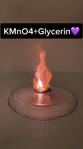 I like touching KMnO4, it stains your hand like a henna tattoo🤪 #tiktokpartner #learnontiktok #henna #fire #coolchemistryguy
