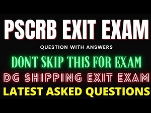 PSCRB Exit Exam Questions | PSCRB Exit Exam