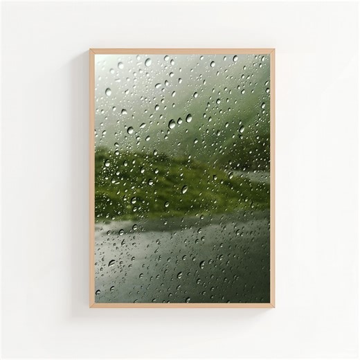 Rainy Drops Window Photography Wall Art: Cozy Rainy-day Vibes - Etsy