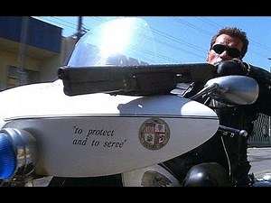 Terminator 3 (2003) chase scene Arnold Schwarzenegger