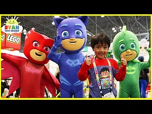 Ryan meets PJ Masks In Real Life with Hot Wheels, Paw Patrol, Thomas & Friends - Videos For Kids