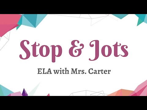 Stop & Jot Mini-Lesson