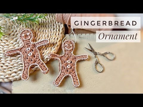 DIY Macrame Gingerbread Men Ornament | Beginner Step by Step Pattern