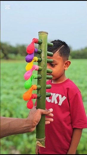 Amazing DIY Bamboo Balloon Pump | Creative Village Science Project for Kids