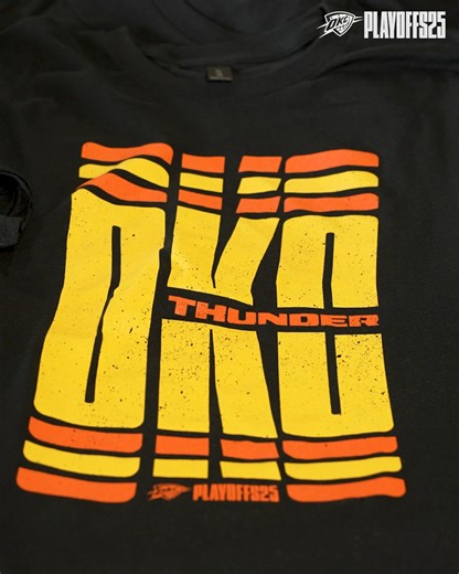 Dark mode unlocked 🔓 First look at the City Edition t-shirts for Monday's Game 1 from Braum's Ice Cream & Dairy Stores 👀 | Oklahoma City Thunder