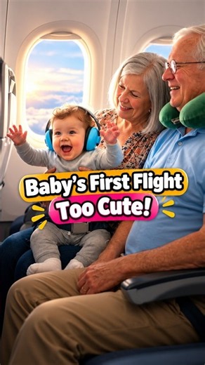 Baby’s First Flight With Grandma & Grandpa ✈️👶