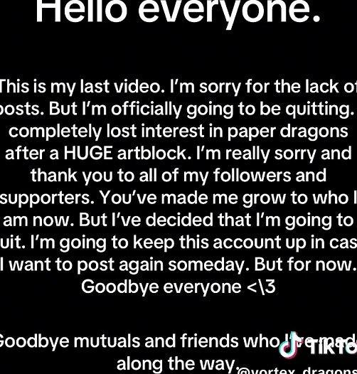 Vortex Says Goodbye: A Farewell to Followers