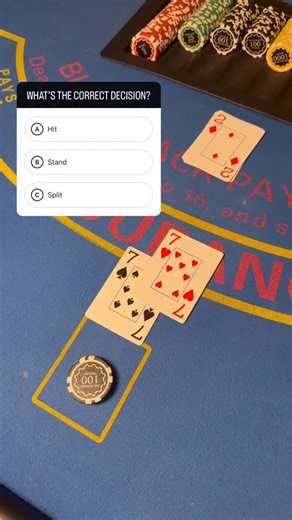 Advantage Blackjack Players on Instagram: "♠️Basic strategy: 2’s split vs. dealers 2-7, otherwise hit! ♠️ Ready to learn how to count cards? Comment “blackjack” below (:"