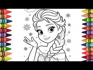 How to draw disney princess Elsa | step by step | drawing and coloring for kids