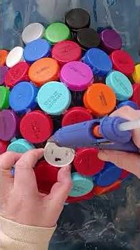 👉 DIY Lamp Shade from Bottle Caps 💡♻️ Upcycling Idea | Recycled Craft #DIY #HomeDecor #Shorts