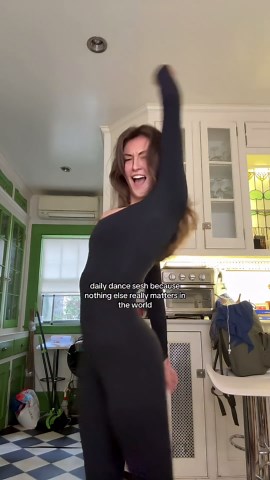 Watch as a talented model enjoys a daily dance session