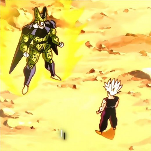 |gohan cooked the cell with his punch| #effect #dragonball #goku #anime