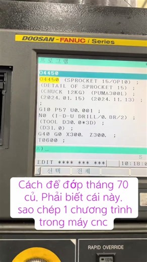 Hướng dẫn sao chép chương trình máy CNC dễ dàng