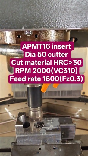 APMT 16 insert cutter parameters #VMC Machining #CNC machine
