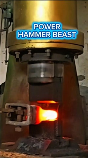 Forging Excavator Bucket Teeth with Power Hammer.