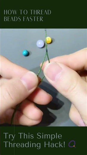Stop Struggling with Small Bead Holes! Try This Simple Threading Hack! 📿