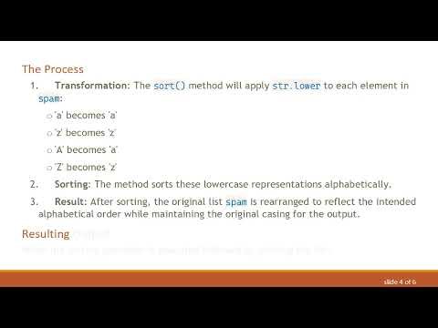 Understanding list.sort(key=str.lower) in Python: A Deep Dive into Case-Insensitive Sorting