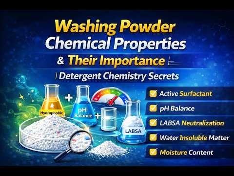 Washing Powder Chemical Properties & Their Importance | Detergent Chemistry Secrets