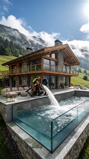 DIY & Crafts on Instagram: "Luxury Swiss Mountain Villa Build"