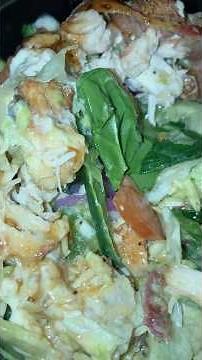 Subway Bacon, Chicken, Ranch Salad with so many yummy vegetables ‪@subwayofficial‬