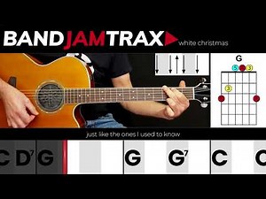 White Christmas - Bing Crosby | EASY GUITAR LESSON | Scrolling Chords & Lyrics