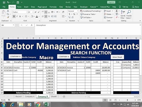 #373 How to maintain debtor account in excel