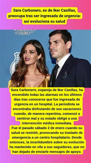 ¡Alarma por Sara Carbonero! Hospitalizada de urgencia y crece la preocupación