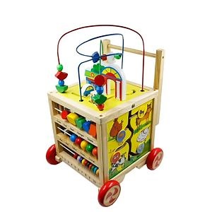 [Hot Item] 2023 New High Quality Baby Walker Toddler Trolley Wooden Music Activity Walker Educ Shape Sorting Block for Kid′ S Early Learning Toy Wooden Gift