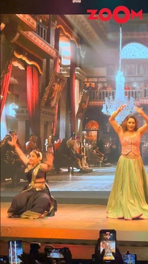 OMG! Vidya Balan FALLS while dancing with Madhuri Dixit at Bhool Bhulaiyaa 3's song launch 😱