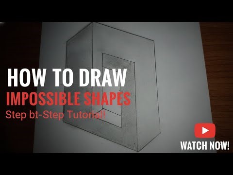 Easy 3D drawing ⬜ | impossible shape