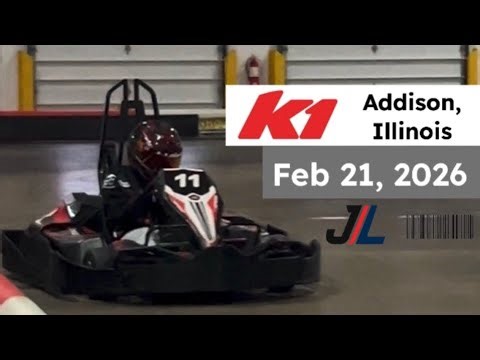 K1 Speed Addison, Illinois | Track 1 Onboard | 2 FULL Public Session Races | February 21, 2026