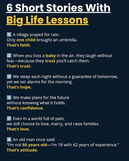 6 Short Stories With Big Life Lessons. | booksforaspirants