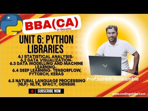Python for BBA(CA) | Unit 6 - Python Libraries for Data Science, ML, NLP | TYBBA(CA) Sem V CBCS 2019