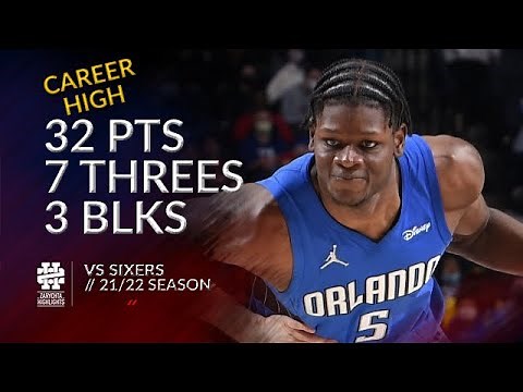 Mo Bamba 32 pts 7 threes 3 blks vs Sixers 21/22 season
