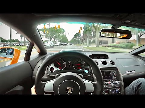 A Day in a 2007 Lamborghini Gallardo - Gated 6-Speed Sweetness (POV & Binaural Audio)