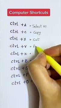 Don't know the computer keyboard shortcuts like CTRL+C or CTRL+V? Watch this video!
