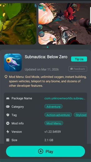 subnautica: Below zero mod apk download form game killer app #minikeyboard #keyboardphone #tekan