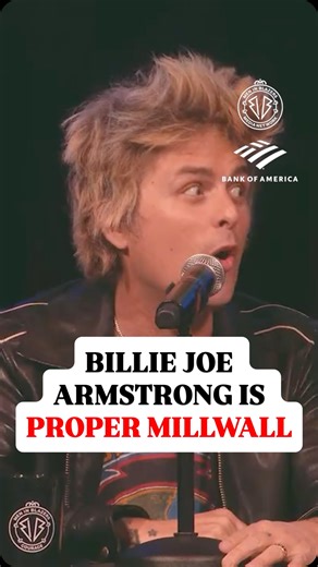 Men in Blazers on Instagram: "GREEN DAY’S BILLIE JOE ARMSTRONG IS PROPER MILLWALL 💙😂 @bankofamerica"