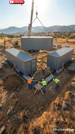 From Empty Land to Luxury Container Home #construction #shorts #architecture