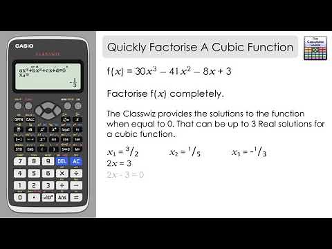 Quickly Factorise A Cubic Equation - Casio Classwiz fx-991EX fx-570EX Factorize Cubic