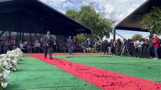 H.E Paul Mashatile walking to Union Building after today’s judgement.