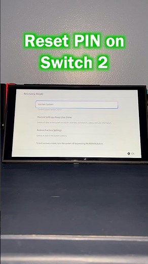 Reset PIN on Switch 2 without Nintendo account￼