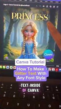 Canva Tutorial - How To Create Glitter Text For Any Font Style Using Canva