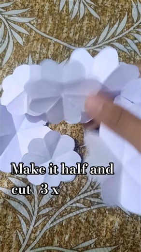 make a flower from an A4 sheet. easy way step to step