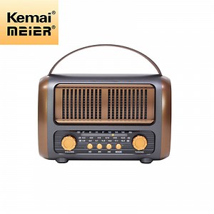 [Hot Item] Retro Wood Clock Player Wireless Bluetooth Audio Outdoor Retro Radio