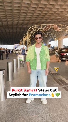Viral Bhayani on Instagram: "#PulkitSamrat showcases refined winter style in Green at the airport, blending comfort with contemporary fashion.✨💝"