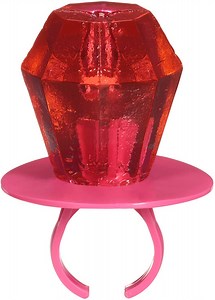 [Hot Item] Ring Pop Pink Strawberry Party Bulk Bag Individually Wrapped Pink Candy Lollipop Suckers with Pink Rings (Pack of 30)