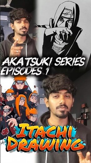 AKATSUKI SERIES EPISODE 1 – ITACHI UCHIHA DRAWING | #animeeart #akatsuki #itachi #shortsfeed #shorts